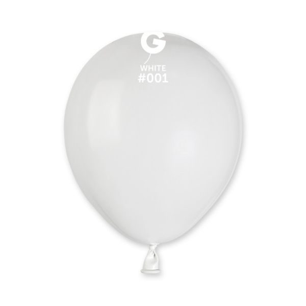 Балони A50 цвят „White #001“ 5′-100бр.