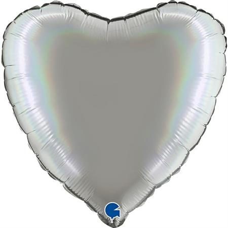 Балон „Сърце“ 18′  цвят: чиста платина-1бр.
