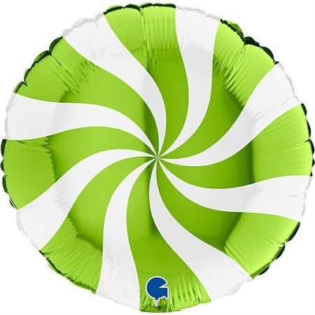 Балон „Swirly“36′ цвят: лайм и бяло-1бр.