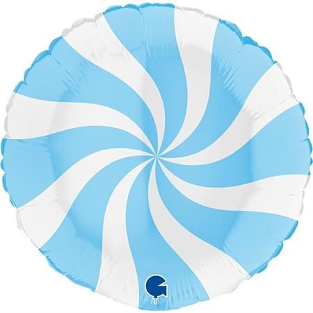 Балон „Swirly“ цвят: бяло и светло синьо-1бр.