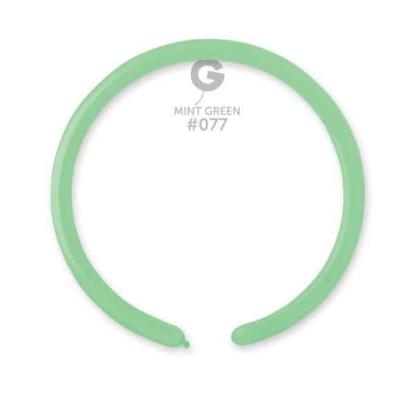 Моделиращи балони D2 цвят “Mint Green #077“ 1′ 100бр.