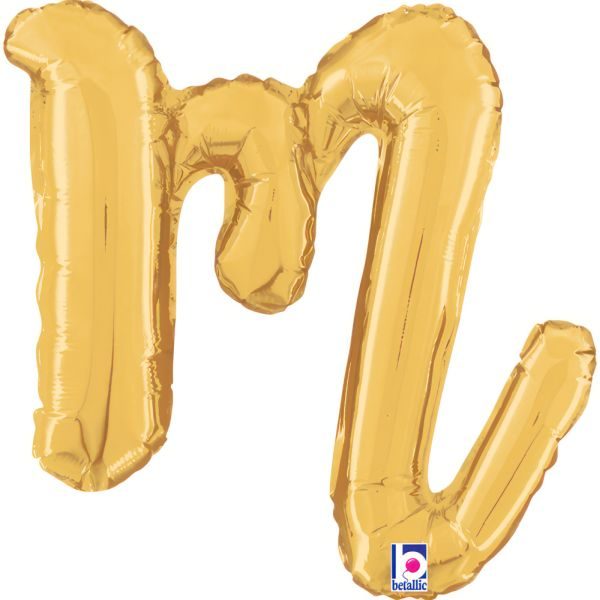 Балон „Буква m“ 14′  цвят: злато