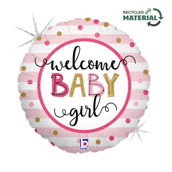 Балон „Welcome baby girl“ 18′ -1бр. в оп.