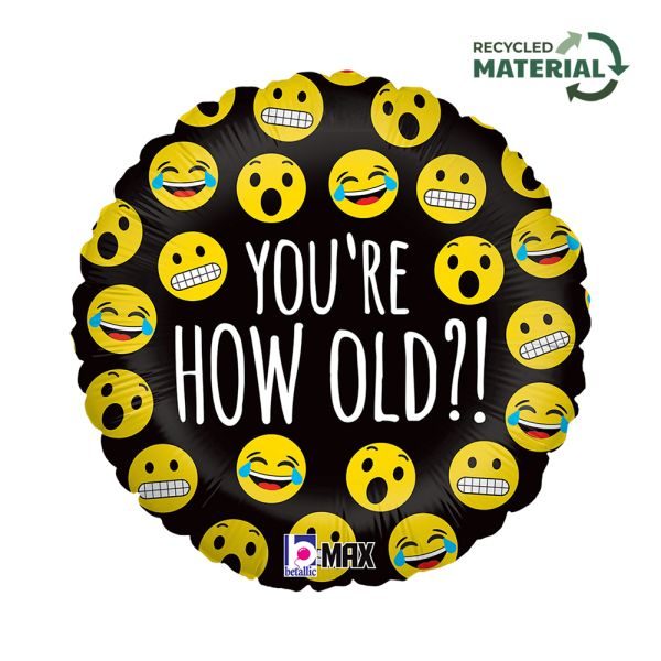 Балон „You’re how old?! emoji“ 18′ -1бр. в оп.