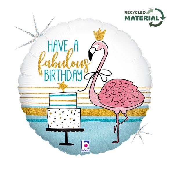 Балон „Fabulous Birthday-фламинго“ 18′ -1бр. в оп.