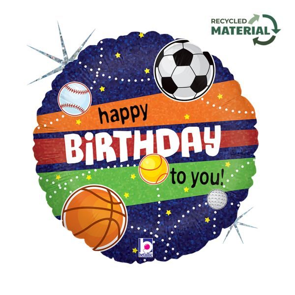 Балон „Happy Birthday-спорт“ 18′ -1бр. в оп.