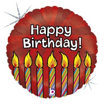 Балон „Happy Birthday-свещи“ 18′ -1бр. в оп.
