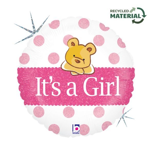 Балон „It’s a girl-мече“ 18′ -1бр. в оп.