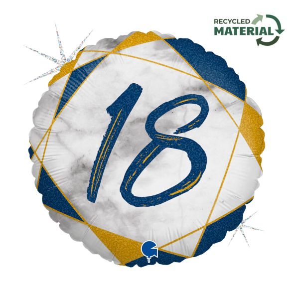 Балон „18-мрамор“ 18′-син -1бр. в оп.