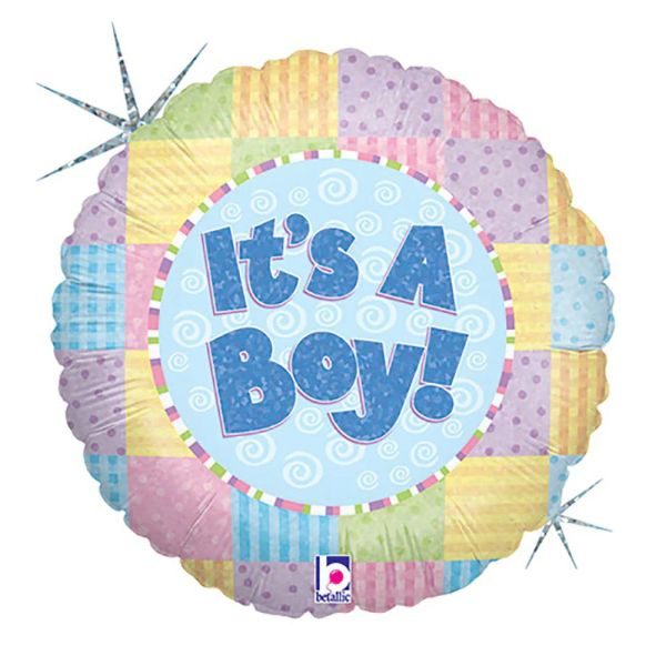 Балон „It’s a boy-patchwork“ 18′ -1бр. в оп.