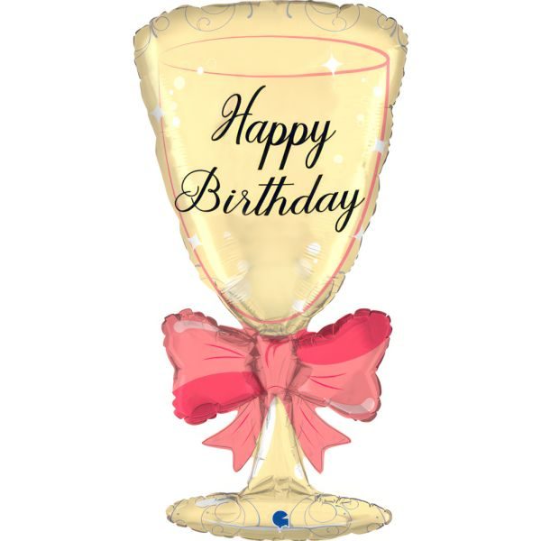 Балон „Чаша с панделка Happy Birthday“ 29′ -1бр. в оп.