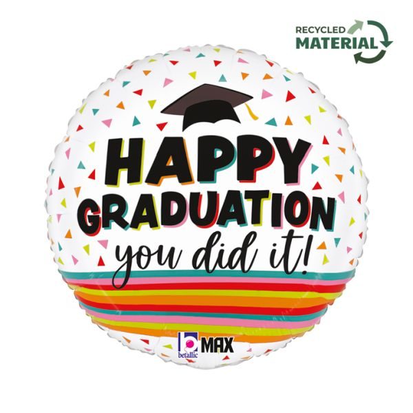 Балон „Happy Graduation You did it!“ 18′-1бр. в оп.