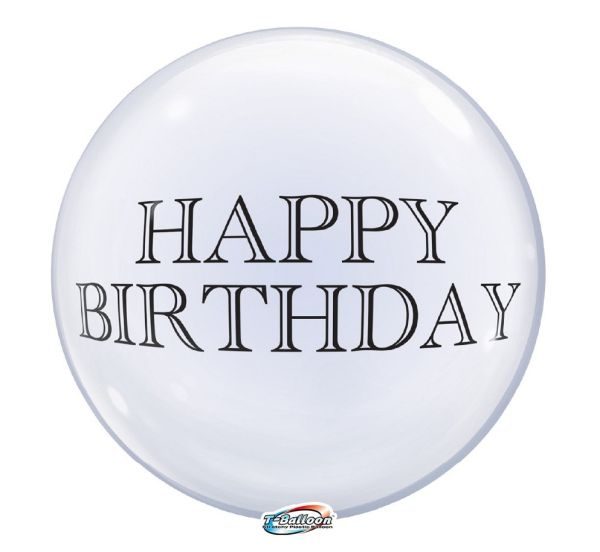 Балон „T-bubble balloon Happy Birthday 330mm. -1бр.