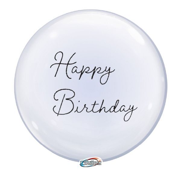 Балон „T-bubble balloon Happy Birthday 330mm. -1бр.
