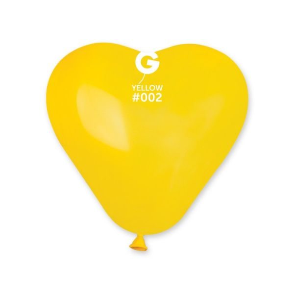 Сърца балони CR6 цвят „Yellow #002“ 6′-100бр.