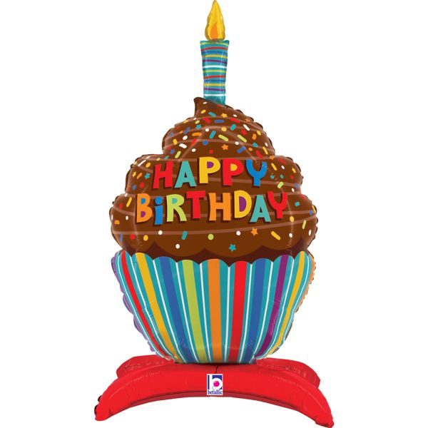 Балон „Мъфин Happy Birthday с основа“ 31′ -1бр. в оп.