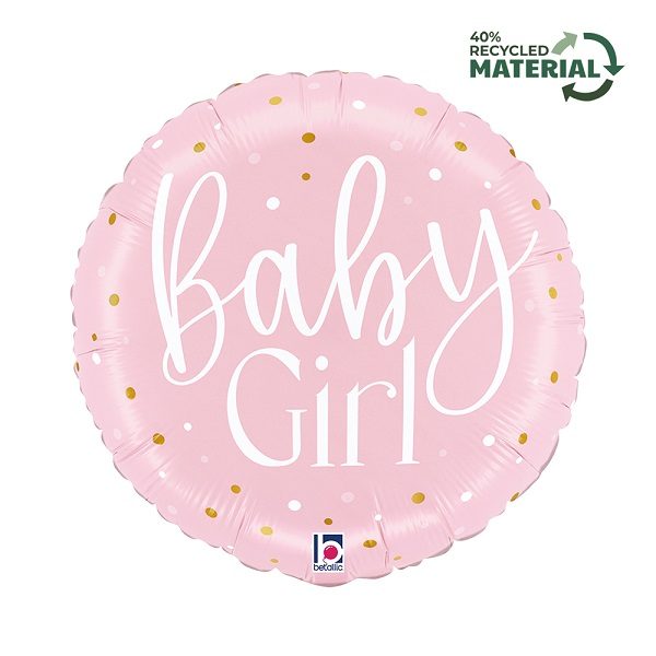 Балон „Baby girl розови точки“ 18′-1бр.