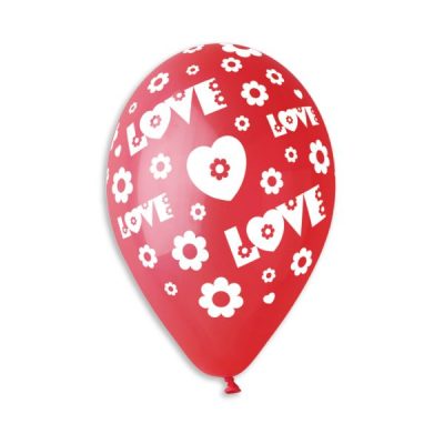 Балони с печат „Love“ 13′-50бр.