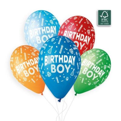 Балони с печат „Birthday boy“12′-100бр.