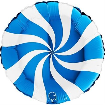 Балон „Swirly“ 36′ цвят: синьо и бяло-1бр.