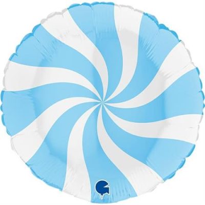 Балон „Swirly“ цвят: бяло и светло синьо-1бр.