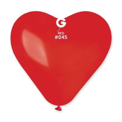 Сърца балони CR17 цвят „Red #045“ 17′-50бр.