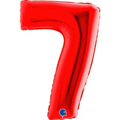 Балон „Цифра 7“ 40′ цвят: червена -1бр. в оп.
