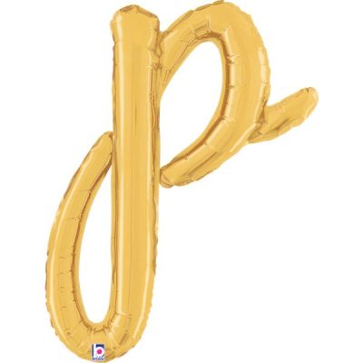 Балон „Буква p“ 24′  цвят: злато