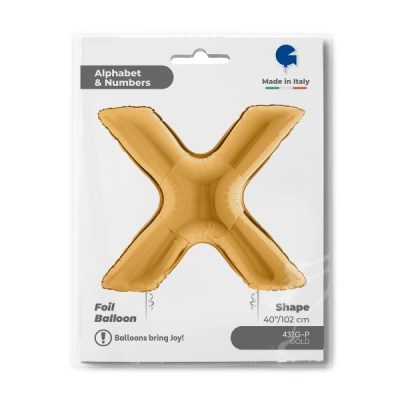 Балон „Буква X“ 40′ цвят: злато