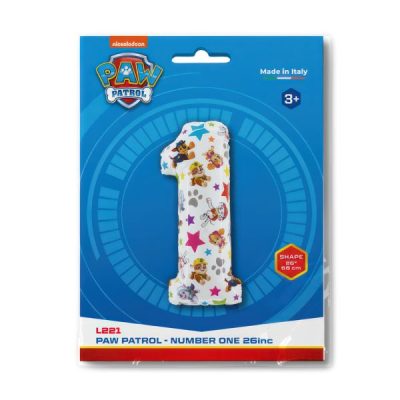 Балон „Цифра 1“ 26′ Paw Patrol -1бр. в оп.