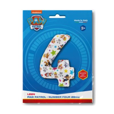 Балон „Цифра 4“ 26′ Paw Patrol -1бр. в оп.