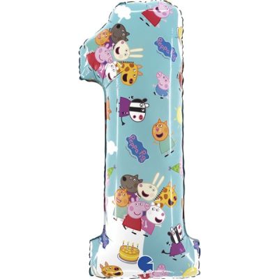 Балон „Цифра 1“ 26′ Peppa Pig -1бр. в оп.