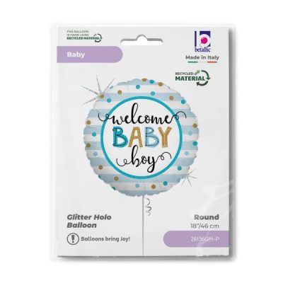 Балон „Welcome baby boy“ 18′ -1бр. в оп.