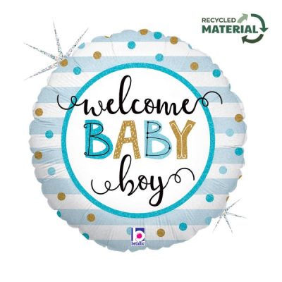 Балон „Welcome baby boy“ 18′ -1бр. в оп.