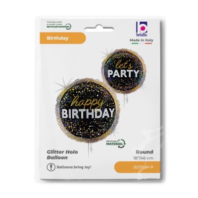 Балон „Happy Birthday-let’s party“ 18′ -1бр. в оп.