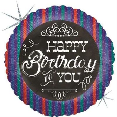 Балон „Happy Birthday-черна дъска“ 18′ -1бр. в оп.