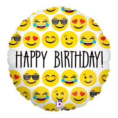 Балони „Усмивки Happy Birthday“-мини 9′ -5бр.
