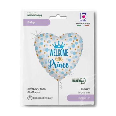 Балон „Сърце-Welcome little Prince“ 18′ -1бр. в оп.