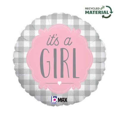 Балон „It’s a girl-каре“ 18′-1бр. в оп.