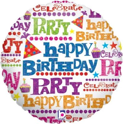 Балон „Happy Birthday-Party“ 18′ -1бр.