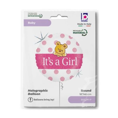 Балон „It’s a girl-мече“ 18′ -1бр. в оп.