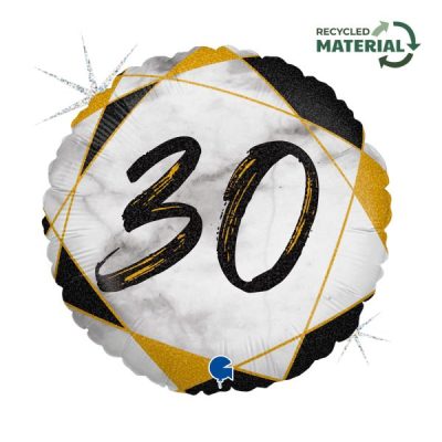 Балон „30-мрамор“ 18′-черен -1бр. в оп.
