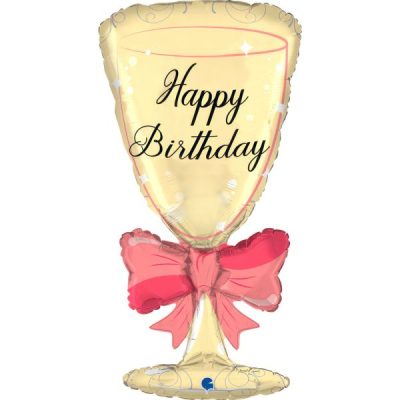 Балон „Чаша с панделка Happy Birthday“ 29′ -1бр. в оп.