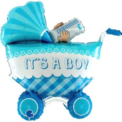 Балон „Количка It’s a boy“ 3D 33′ -1бр. в оп.