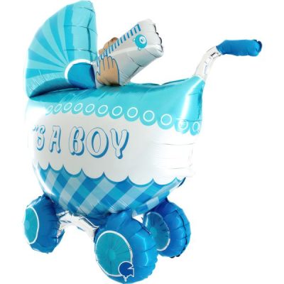 Балон „Количка It’s a boy“ 3D 33′ -1бр. в оп.