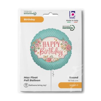 Балон „Vintage Birthday“ 18′-1 бр.