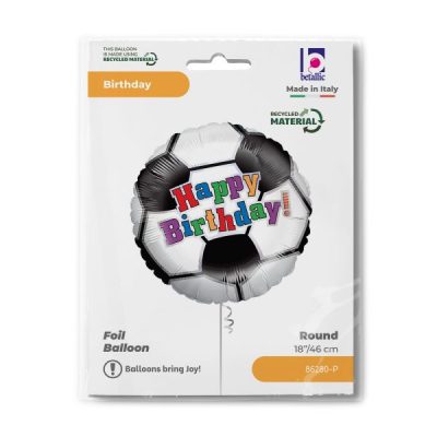 Балон „Футболна топка Happy Birthday“ 18′-1бр. в оп.