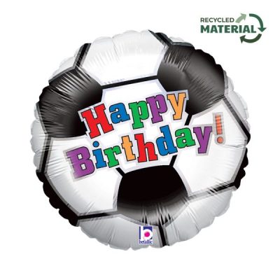 Балон „Футболна топка Happy Birthday“ 18′-1бр. в оп.
