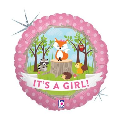 Балон „It’s a girl горски животни“ 18′-1бр.