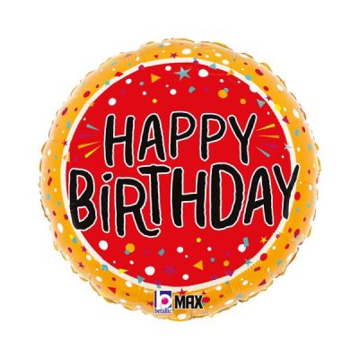 Балон „Happy Birthday конфети“ 18′-1бр.